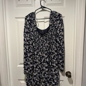 Lulu's Navy Blue Blouse